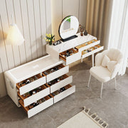 Smart Vanity Dressing Table with LED lighted Makeup Mirror and Smart Side Cabinet-GCC Home Center